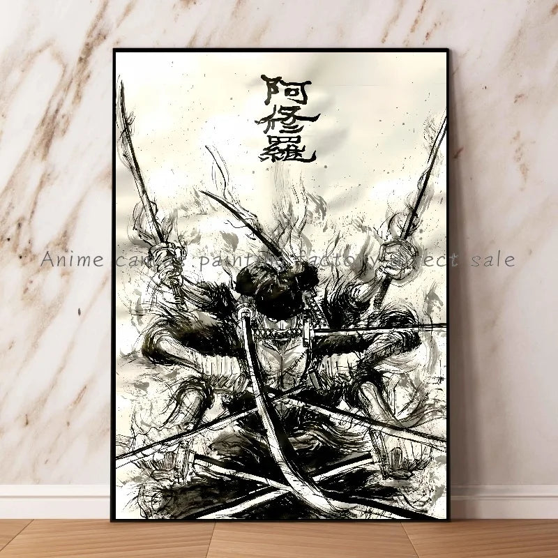 One Piece Zoro Poster Ink