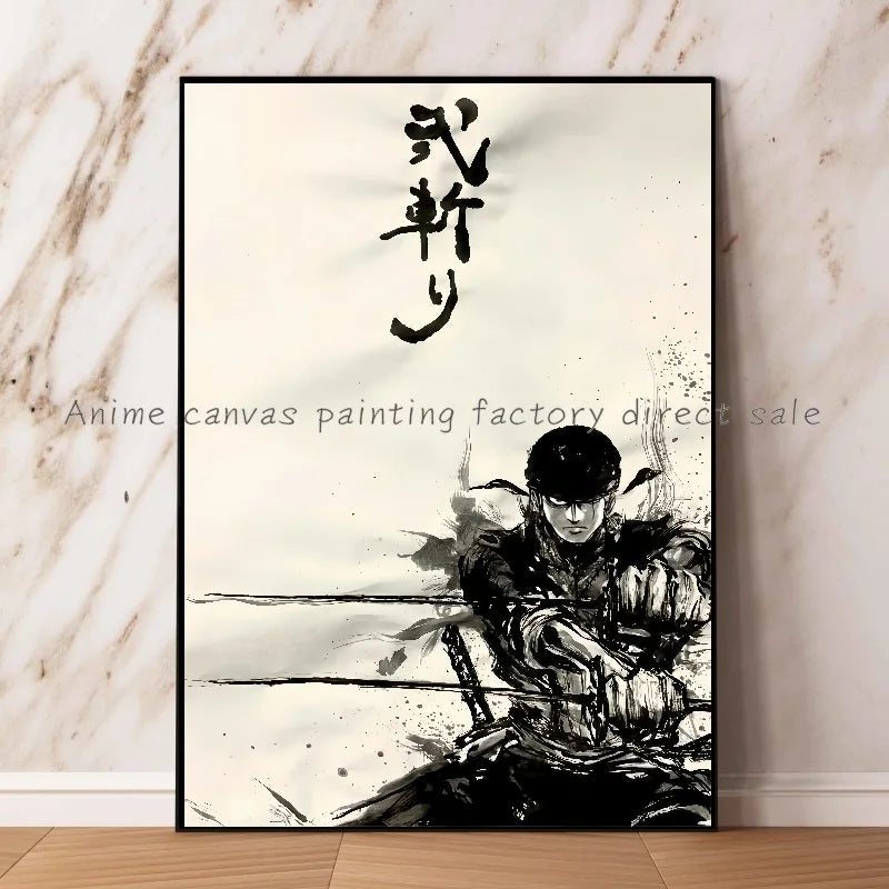 One Piece Zoro Poster Ink