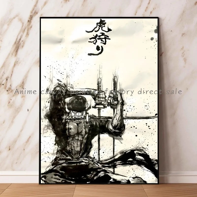 One Piece Zoro Poster Ink