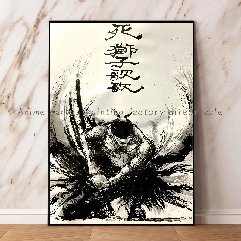 One Piece Zoro Poster Ink