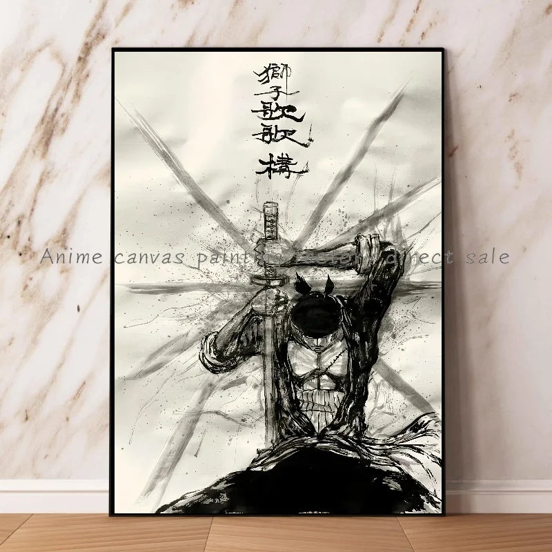 One Piece Zoro Poster Ink